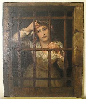   Painting Jailed Woman listed Confederate Soldier Artist John Mooney