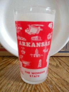 Vintage Souvenir State Arkansas Glass