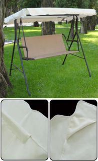 Beige Patio Porch Replacement Swing Canopy 75x52