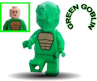LEGO SPIDERMAN / BATMAN / SUPERHEROES MINIFIGURE   GREEN GOBLIN WITH 