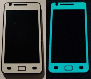 Matte Glow in the Dark Samsung Galaxy S2 Body Skin sticker Choice of 5 