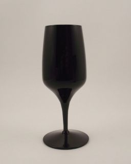 Morgantown Glass Ebony Vision~Black Tulip Wine Goblet ()