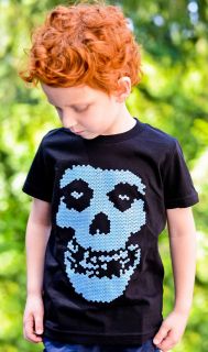   For Kids LiteBrite Misfits Tee Shirt   GLOW IN THE DARK   Punk Tshirt