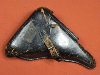 German Germany WWII WW2 Black Leather Holster for LUGER P 08