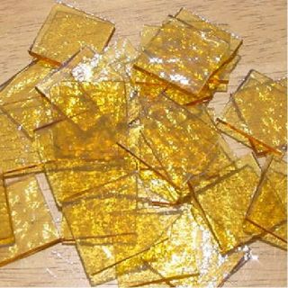 Amber Cathedral Mosaic Glass Tile   Squares, Borders, Diamonds or 