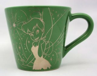 Disney Tinkerbell Coffee Mug Green Gold Fairies Store