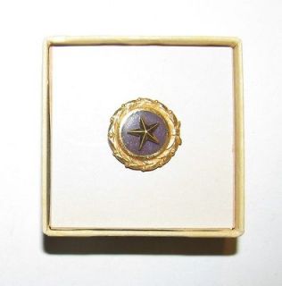 WWII U.S. GOLD STAR MOTHER PIN W/ BOX; OFFICIAL ISSUE ACT OF CONGRESS 