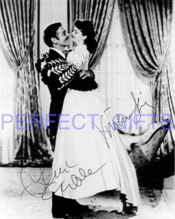 CLARK GABLE VIV VIVIEN LEIGH GONE WITH THE WIND SIGNED 10X8 PP REPRO 