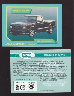 1992 GMC SYCLONE Pickup Truck Muscle Car 1992 ROAD WARRIORS PHOTO 