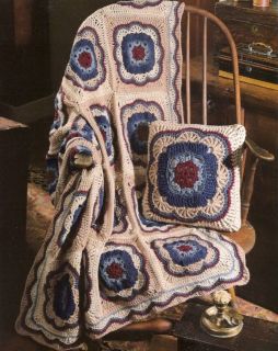 Moroccan Tile Afghan & Pillow Crochet Pattern