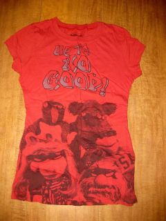 MUPPETS juniors medium T shirt Jim Henson retro Miss Piggy & Gonzo 