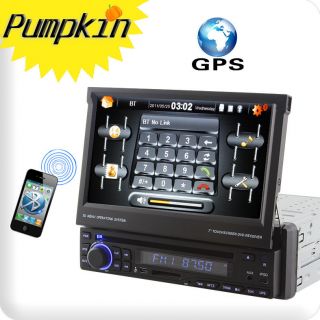 New In Dash 1Din Car Stereo W/GPS Receiver MP3 CD DVD Radio Player 