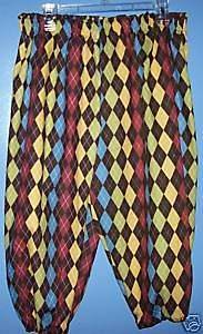 Loud and Wild Golf Knickers Pants Brown Argyle Cotton One Size Fits 