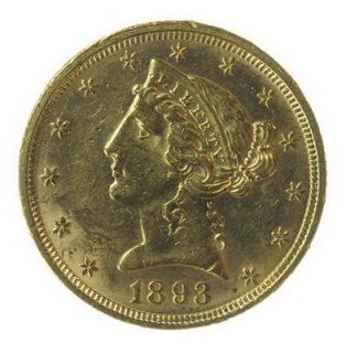 1893 gold coin in Gold