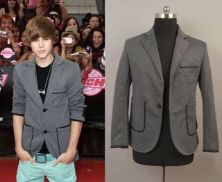Justin Bieber Baby Gray Leisure Jacket Coat Cosplay Costume Custom