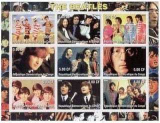 Beatles Maldives Block of 4 Stamps Graded 10 Mint Encapsulated