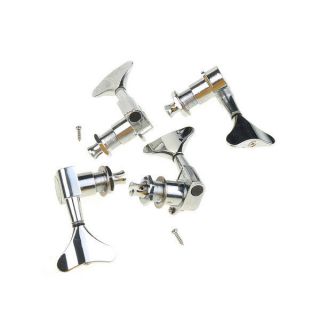 2R2L Chrome Guitar Sealed Tuners Tuning Pegs Machine Heads For 4 