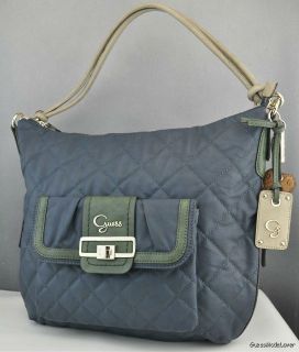 Brand New GUESS Ladies Handbag Groovy Bag Blue Multi USA