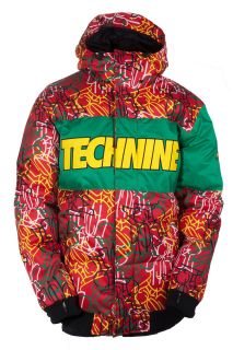   WITH TAGS 2012 Technine SUPER PUFF Snow Jacket RASTA BOMBIN MEDIUM XLT