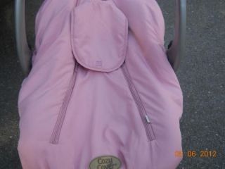 Cozy Cover Infant Car Seat Cover Reversible Pink/white