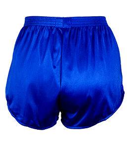   Blue Running work out Shorts Med shiny sexy costume retro halloween