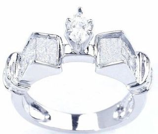 EXTRAORDINARY 2.20CTW MARQUISE CZ ENGAGEMENT SOLITAIRE RING #12 6