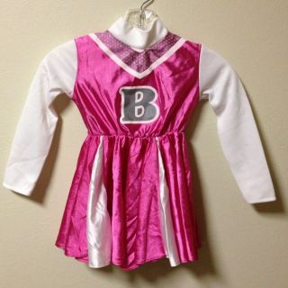 Barbie Cheer Costume Girls Small Cheerleader Dress Up Pretend Play 