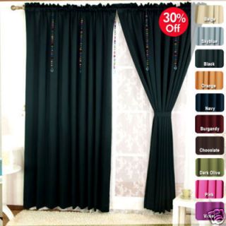 blackout curtains black in Curtains, Drapes & Valances