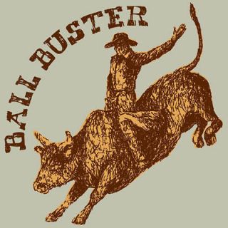 Funny Bull Riding T Shirt Ball Buster Tee Hoodie Sweatshirt Long 