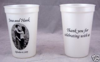 50 16oz Plastic cups custom Personalized wedding favors