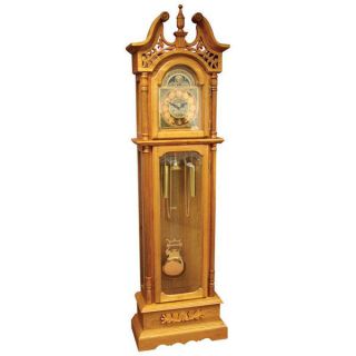 Edward Meyer Oak Grandfather Clock with Beveled Glass HHGFCOAK