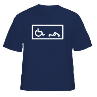Wheel Chair Person Falling Out Funny T Shirt