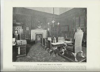 OLD TREASURY OFFICE COUNCIL ROOM FURNITURE c1899