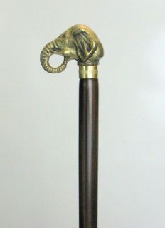 Walking Stick Elephant Solid Brass Handle (WS14)