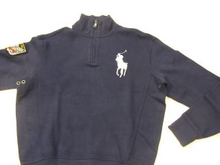 New w tag NWT Ralph Lauren Men Nv Blue Polo French Rib Sweater S M L 