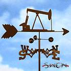 Hand Made OIL WELL RIG PUMP JACK Weathervane ~NEW~