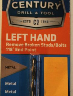 LEFT Hand Drill Bit by Century Drill and Tool