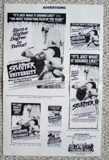   University Vintage Troma Cheerleader Slasher Horror Artwork AD Mat