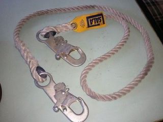 DBI Sala 1202354 Rope lanyard, 1/2 nylon, 2 self locking snap hooks 