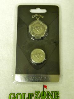 NEW Callaway Chev Magnetic Golf Hat Clip with 2 Callaway Ball Marker