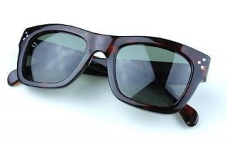   Celine Audrey Sunglasses SC1732 Havana 9XWP Polarized Green Wayfarer