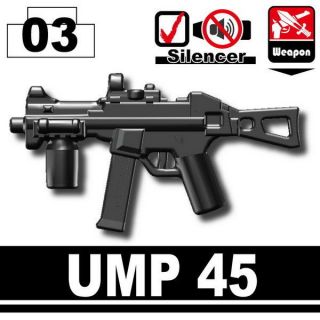 UMP45 SMG Assault rifle gun compatible w/ minifigs swat police navy 