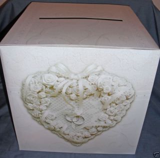 WEDDING Card / Money Receiving Box Ivory Heart Design