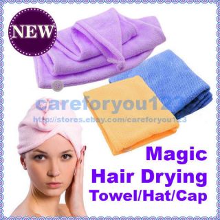 Microfiber Hair Drying Towel/hat Quick Dry Bath Magic