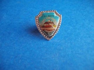SPEARFISH S.D. HISTORIC FISH HATCHERY DC BOOTH VINTAGE BUTTON PIN 