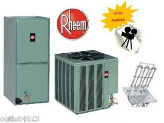 TON 13 SEER R410a Refrigerant Rheem AC Air Conditioner Split System 