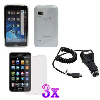 qt 5IN1 Clear TPU Case Cover+Charger+Protector Samsung Galaxy Player 5 