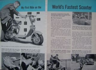1951 Vintage LAMBRETTA Italian MOTOR SCOOTER ARTICLE w SPECIFICATIONS