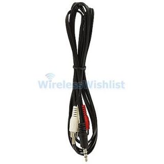6FT Stereo 3.5mm Plug to 2 RCA Jack Male to Male Audio Cable Adapter