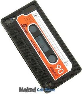   CASSETTE TAPE SOFT RUBBER SKIN CASE COVER FOR iPOD TOUCH 5 5TH GEN